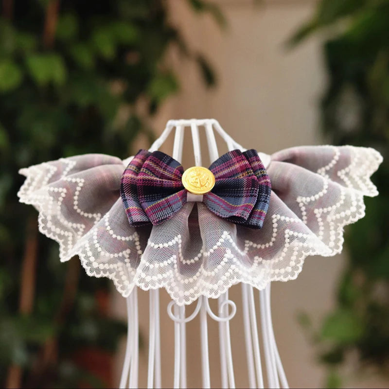 1PC Cute Pet Lace Bib Saliva Towel With Bow Lattice Flower Cat Dog Pet Necklace Decoration Collar Bandana Pet Accessories Hot