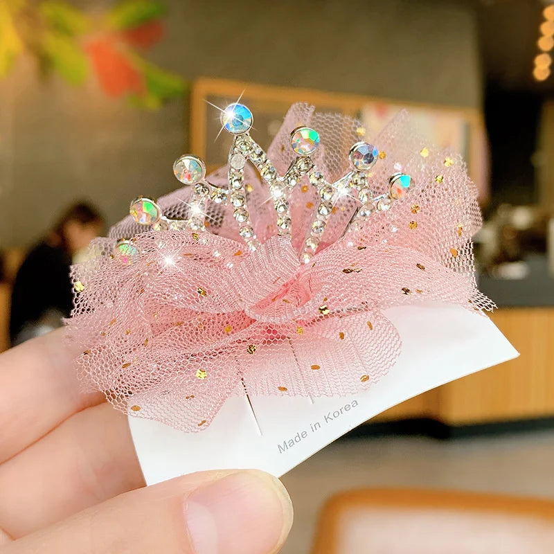Pet Grooming for Puppy Cat Dog Hair Clip Crown Bow Lace Pet Hairpins Dog Multicolor Cat Headwear Pet Accessories
