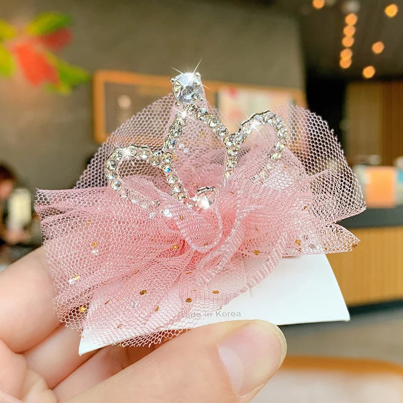 Pet Grooming for Puppy Cat Dog Hair Clip Crown Bow Lace Pet Hairpins Dog Multicolor Cat Headwear Pet Accessories
