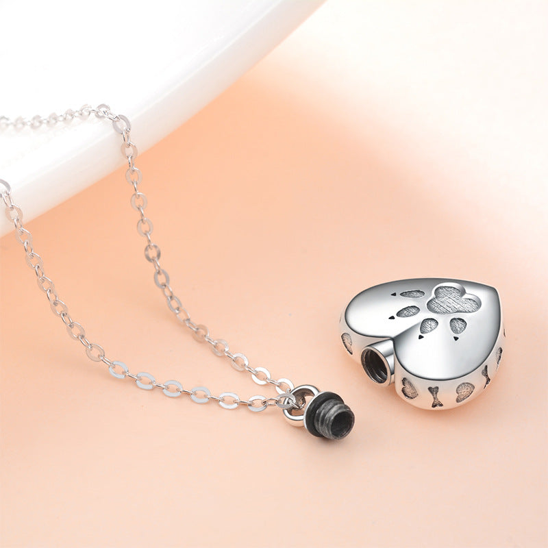 European And American Dog Footprints Urn Pendant