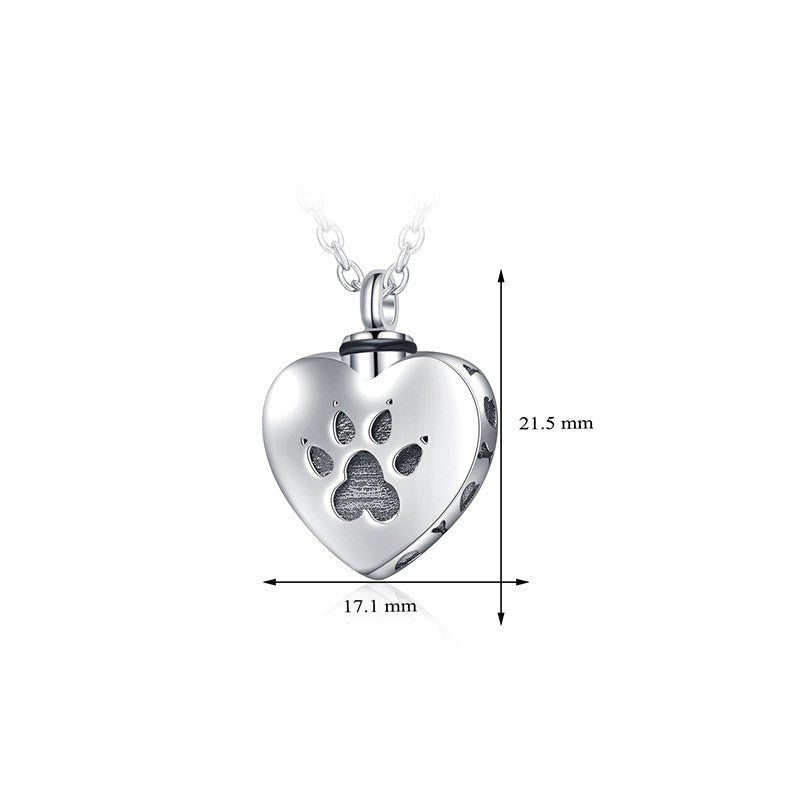 European And American Dog Footprints Urn Pendant