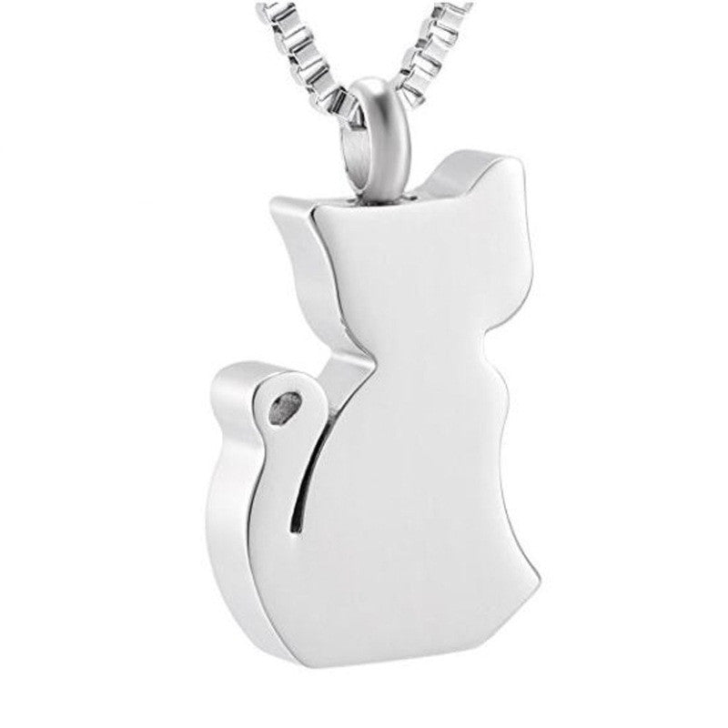 Commemorative Pet Cat Urn Necklace