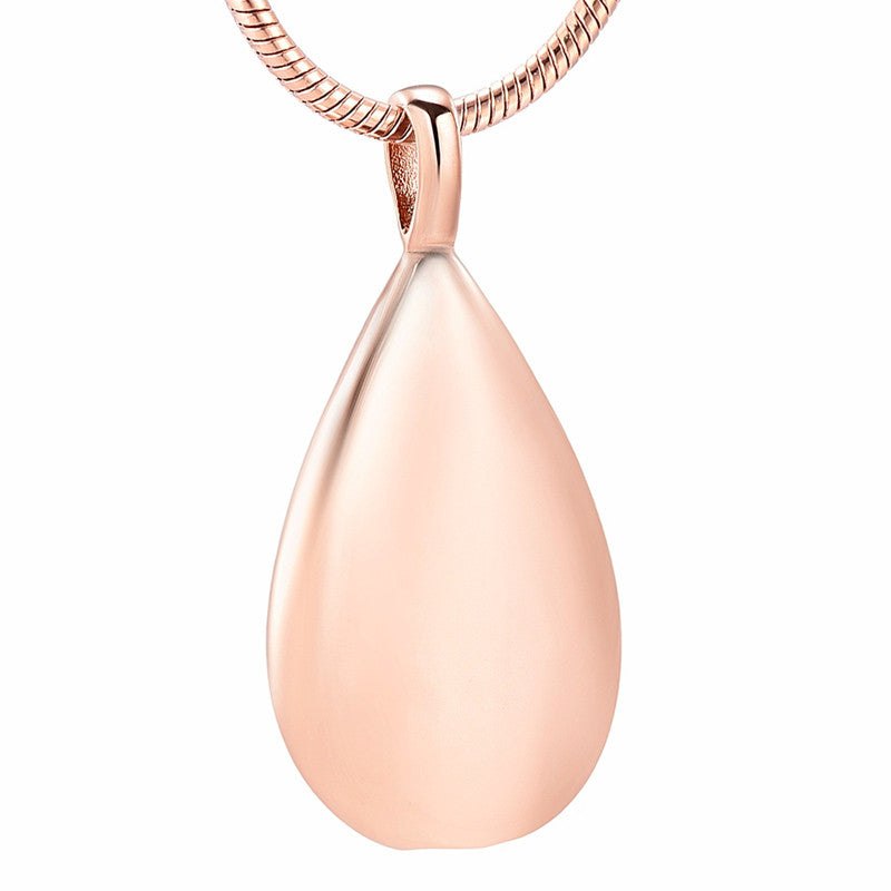 Titanium Steel Drop Shape Urn Pendant Necklace Jewelry