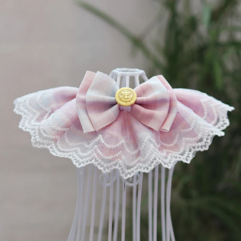 1PC Cute Pet Lace Bib Saliva Towel With Bow Lattice Flower Cat Dog Pet Necklace Decoration Collar Bandana Pet Accessories Hot