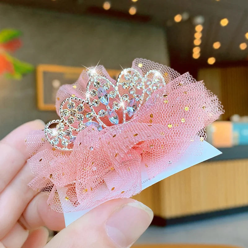 Pet Grooming for Puppy Cat Dog Hair Clip Crown Bow Lace Pet Hairpins Dog Multicolor Cat Headwear Pet Accessories