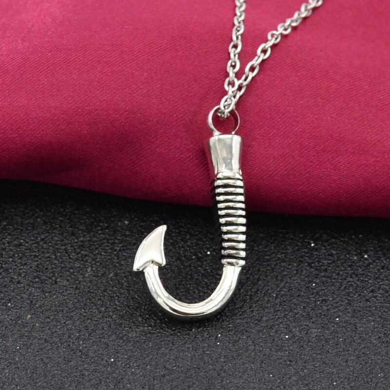 Fishhook Arrow Pendant Animal Urn Necklace