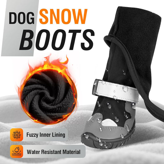 Pet Dog Shoes Outdoor Windproof Warm And Cold-resistant Dog Footwear