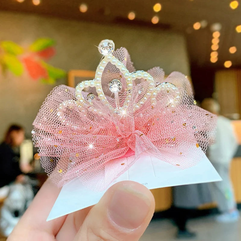 Pet Grooming for Puppy Cat Dog Hair Clip Crown Bow Lace Pet Hairpins Dog Multicolor Cat Headwear Pet Accessories