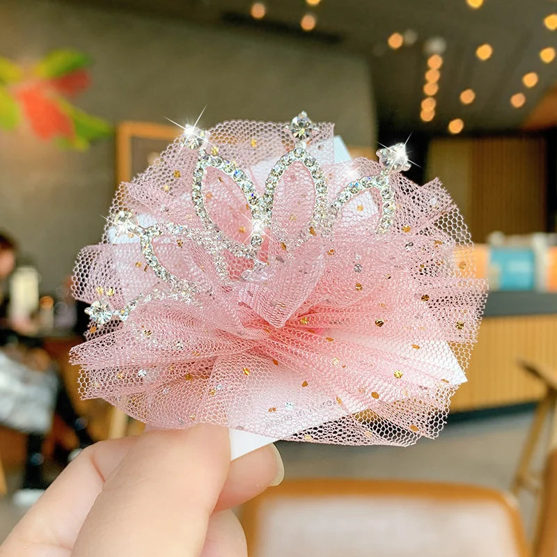 Pet Grooming for Puppy Cat Dog Hair Clip Crown Bow Lace Pet Hairpins Dog Multicolor Cat Headwear Pet Accessories