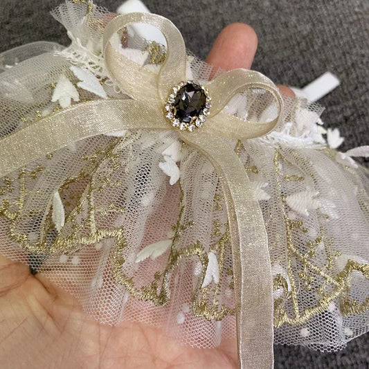 Pet Dog Cat Necklace Lace Bow-knot Ties Dogs Collars Supplies Handmade Lace Tie Bibs For Small Puppy Dog Jewelry Accessories