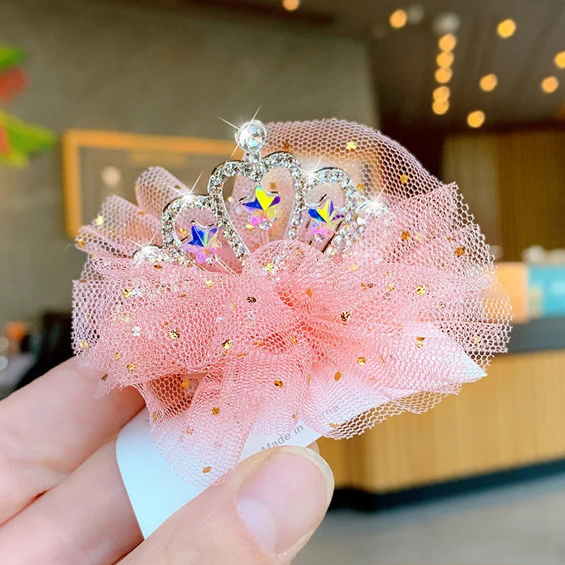 Pet Grooming for Puppy Cat Dog Hair Clip Crown Bow Lace Pet Hairpins Dog Multicolor Cat Headwear Pet Accessories