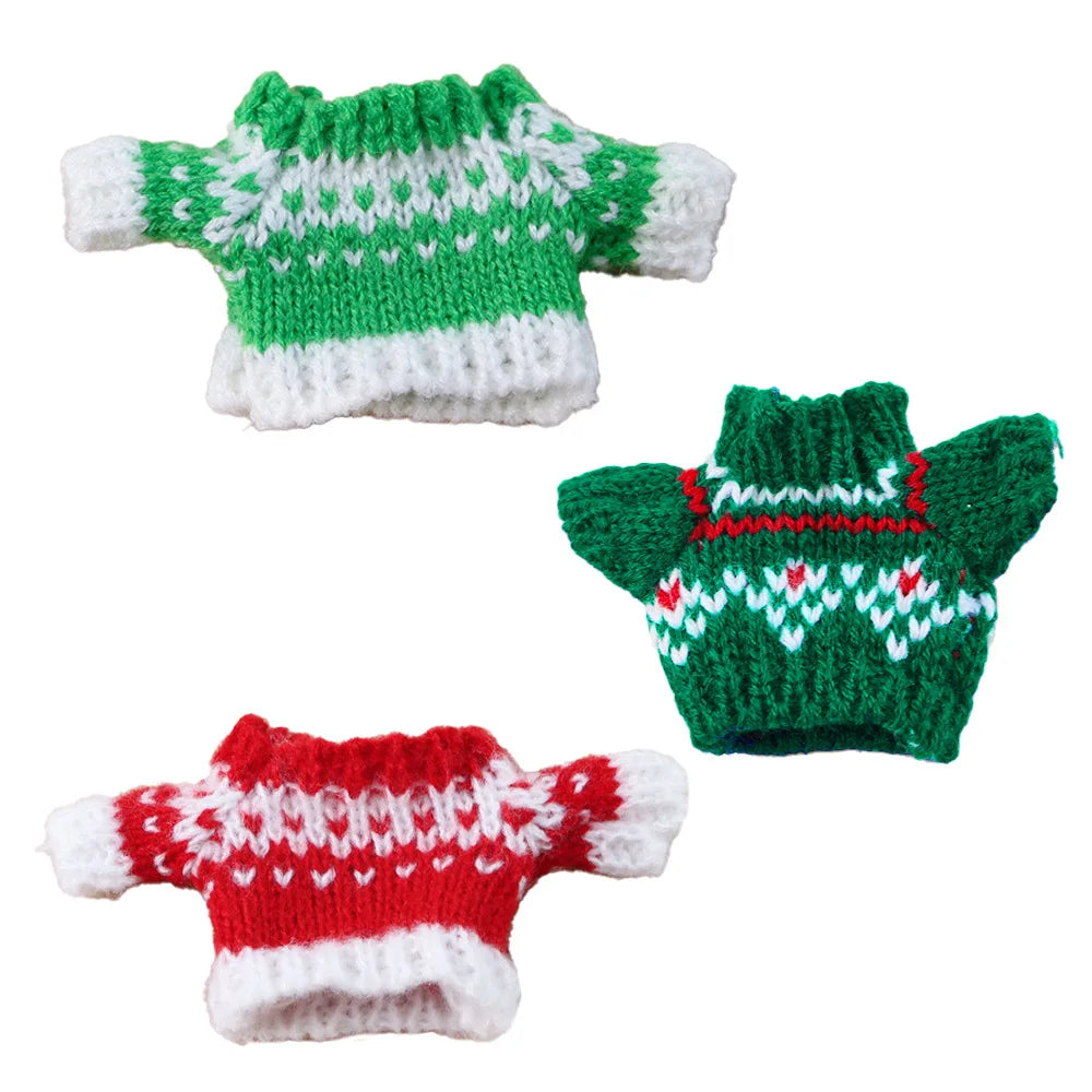 New Christmas Hamster Knit Sweater Clothing for Golden Hamsters Gerbils Small Pets Photo Outfit Cute Warm Pet Apparel