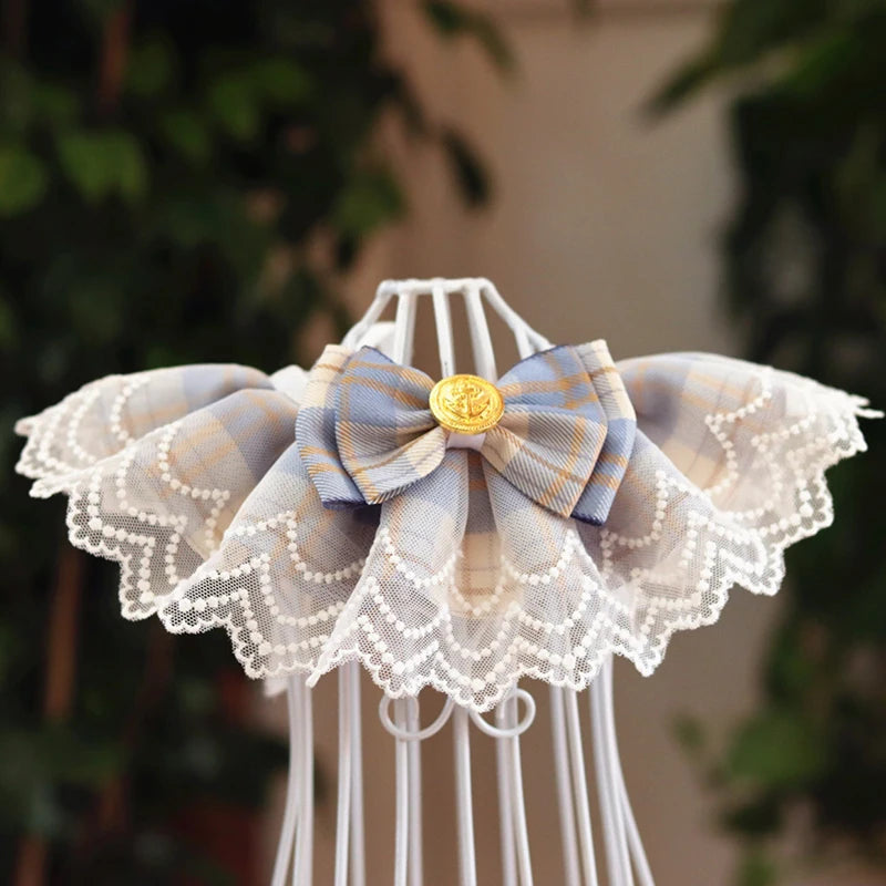 1PC Cute Pet Lace Bib Saliva Towel With Bow Lattice Flower Cat Dog Pet Necklace Decoration Collar Bandana Pet Accessories Hot