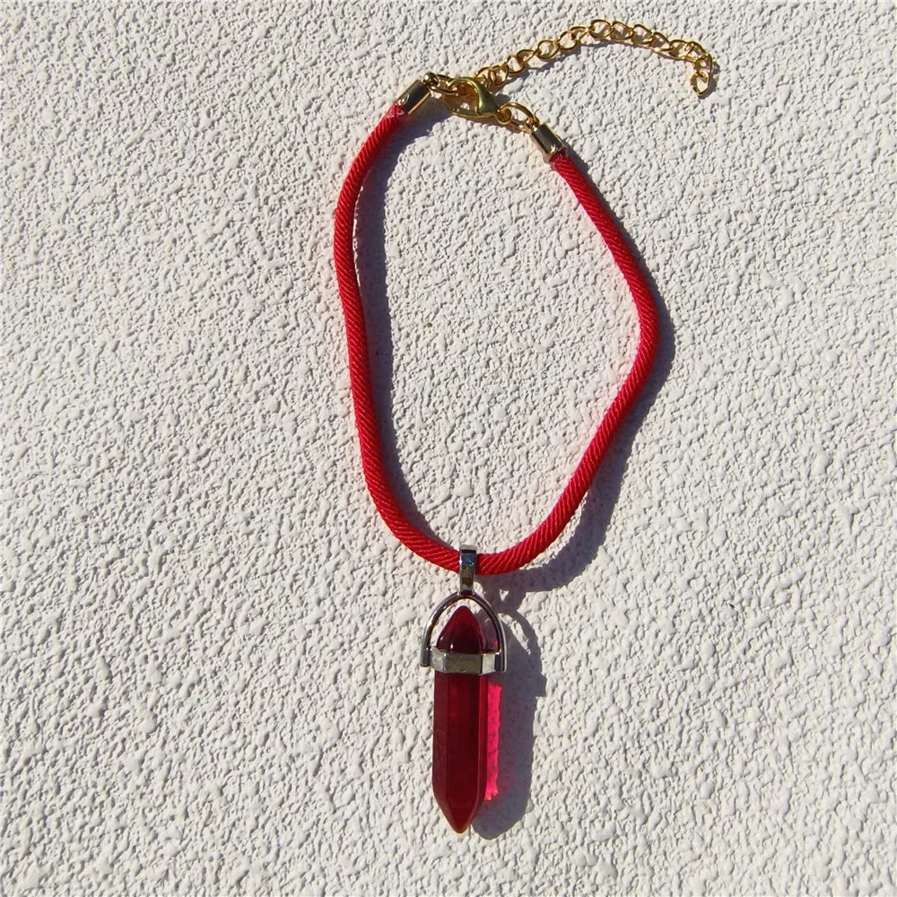 Luxury Dog Cat Necklace Jewelry with Crystal Pendant Red Rope Cat Collar Pet Grooming Birthday Costume Accessories