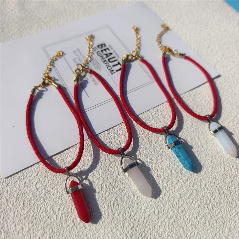 Luxury Dog Cat Necklace Jewelry with Crystal Pendant Red Rope Cat Collar Pet Grooming Birthday Costume Accessories