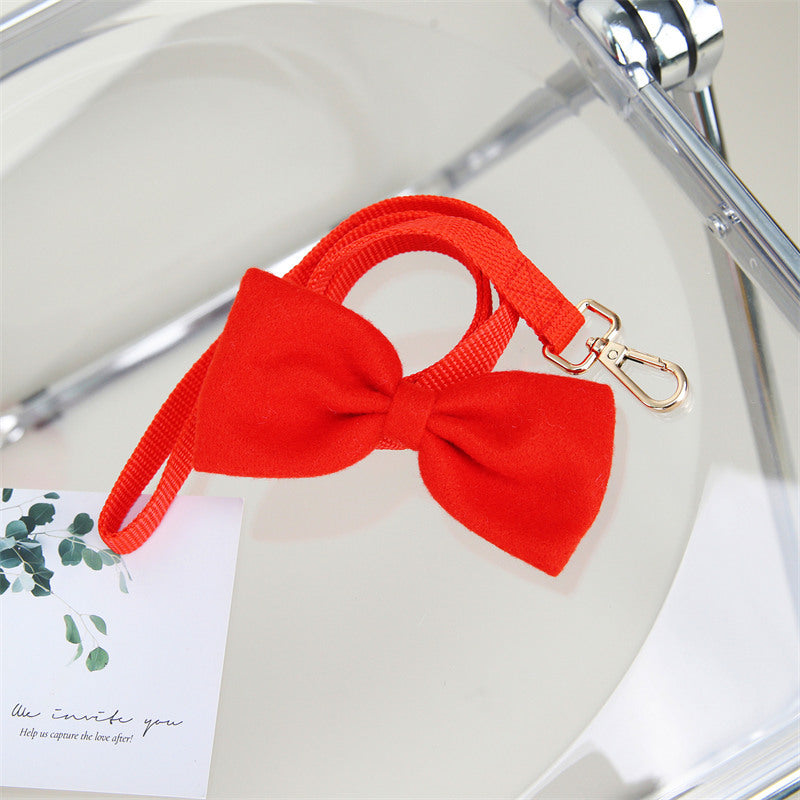 New Christmas Thick Wool Bow-Knot Skirt Pet Clothes