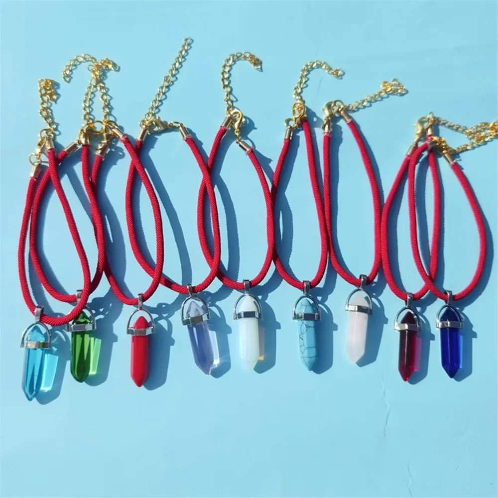 Luxury Dog Cat Necklace Jewelry with Crystal Pendant Red Rope Cat Collar Pet Grooming Birthday Costume Accessories