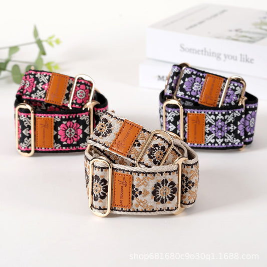 Ethnic-style Adjustable Pet Collar