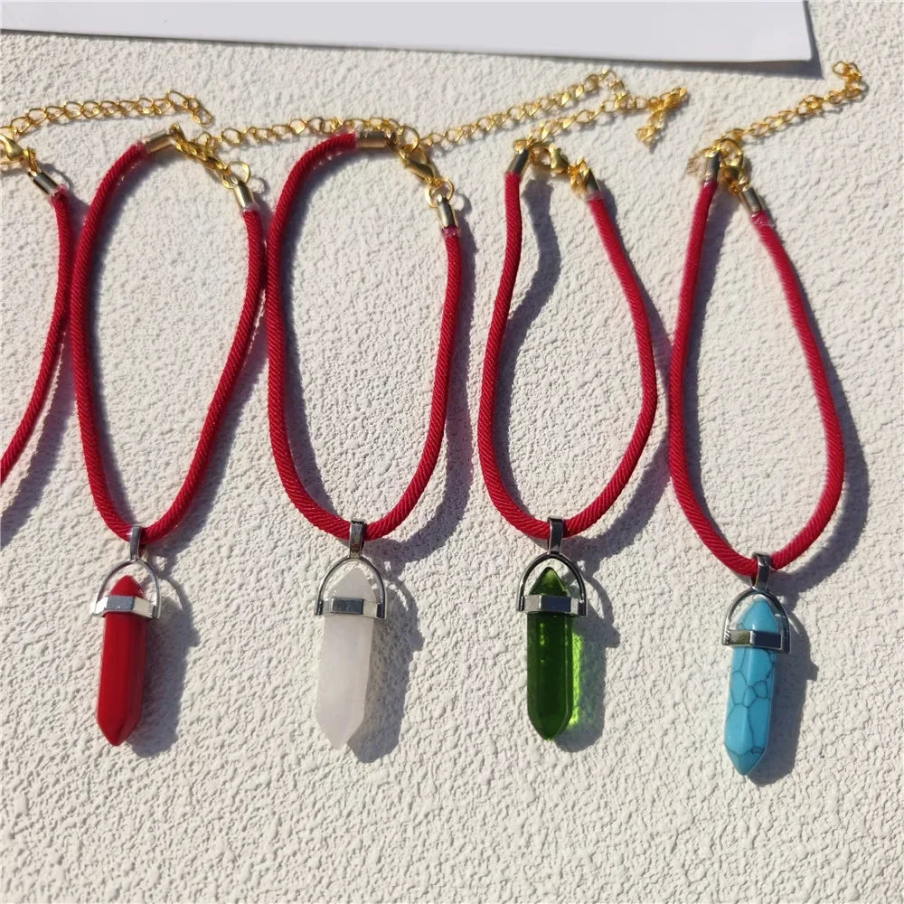 Luxury Dog Cat Necklace Jewelry with Crystal Pendant Red Rope Cat Collar Pet Grooming Birthday Costume Accessories