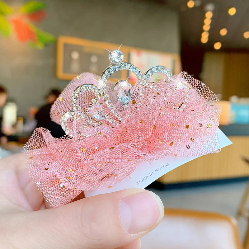 Pet Grooming for Puppy Cat Dog Hair Clip Crown Bow Lace Pet Hairpins Dog Multicolor Cat Headwear Pet Accessories