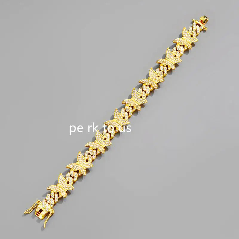 Vintage Fashion Butterfly Charm Chain Collar Secure Buckle Matching Pet And Owner Necklace Jewelry Accessories For Cat Dogs