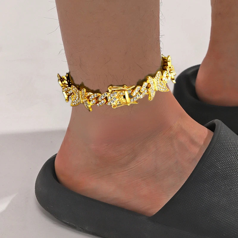 Vintage Fashion Butterfly Charm Chain Collar Secure Buckle Matching Pet And Owner Necklace Jewelry Accessories For Cat Dogs