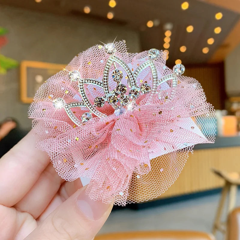 Pet Grooming for Puppy Cat Dog Hair Clip Crown Bow Lace Pet Hairpins Dog Multicolor Cat Headwear Pet Accessories